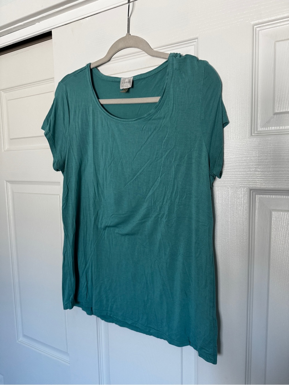 Cupio Teal Green Short Sleeve Scoop Neck Tee